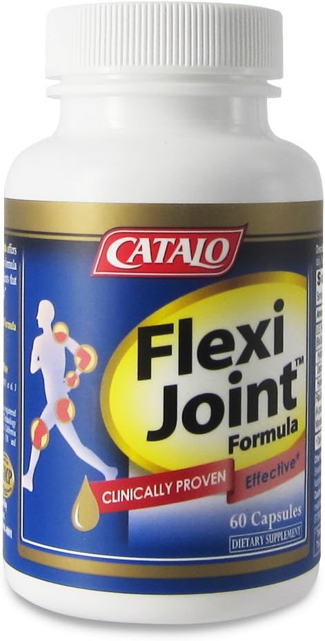 CATALO FlexiJoint Formula – Hydrolyzed Collagen Type II Chondroitin Sulfate Hyaluronic Acid Cetylated Fatty Acids Complex – Designed for Flexibility and Movement – 60 Capsules