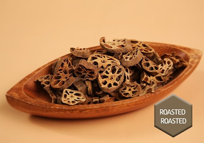 Organic Natural Pure Korean Roasted Lotus Root Dried Bulk Herbs -10.58 Ounce (300g)