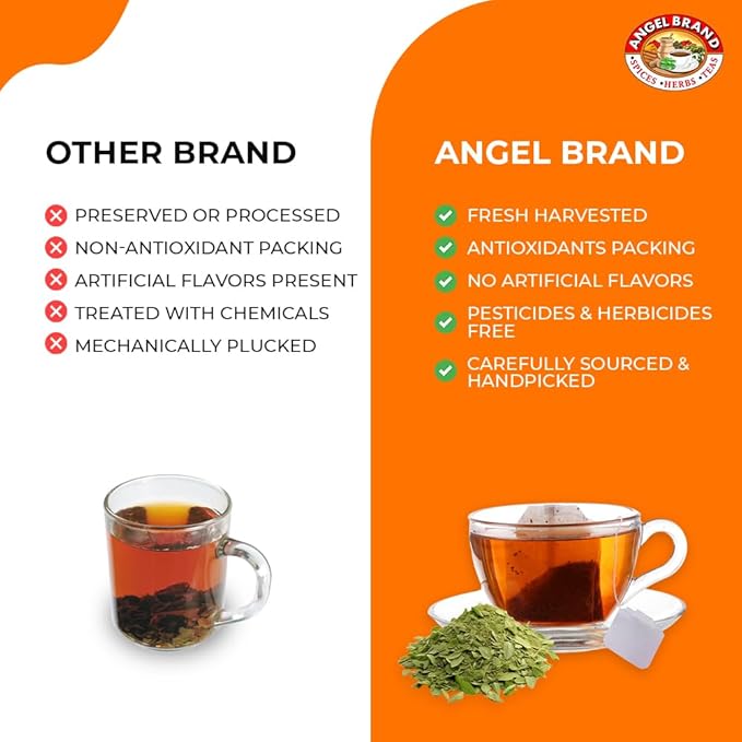Angel Brand Moringa Tea Bags – 20 Tea Bags Pack of 3 – Moringa Leaf Tea for and Refreshing Boost