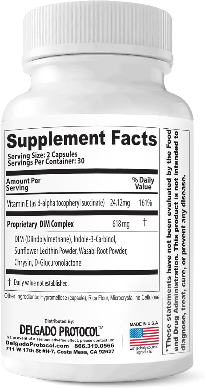 Estroblock PRO Triple Strength - 60 Capsules DIM &amp Indole 3-Carbinol for Natural Hormonal Hormone Balance Acne - Anti Toxic Estrogen Aromatase Inhibitor Blocker. Soy Free Dairy Free Non-GMO (1