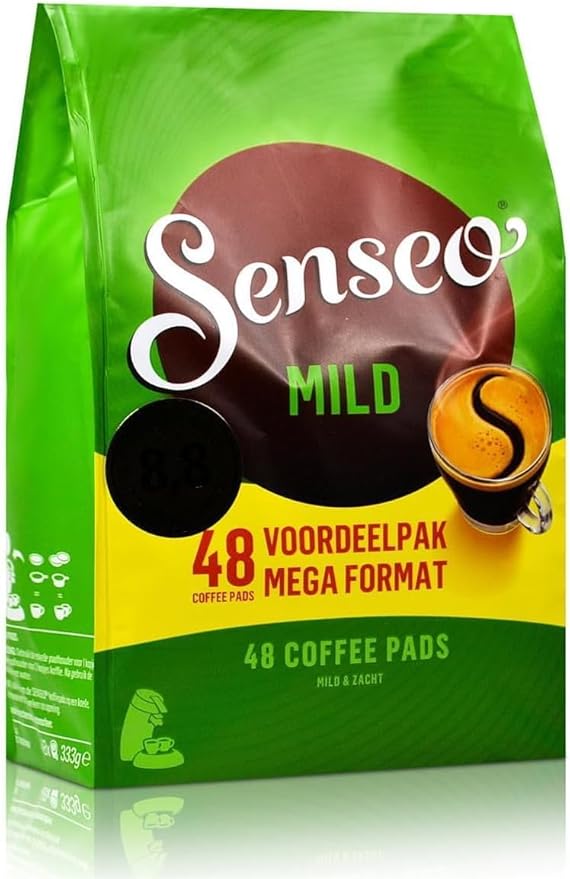 Douwe Egberts Senseo Coffee Pods. Pick Any 3 packs (48 Coffee Pods Each Pack) from 8 Blend Inc: Classic Espresso Strong Extra Strong Mild Gold(100% Arabica) Mocca Decaf Total 144 Pods Mega Pack