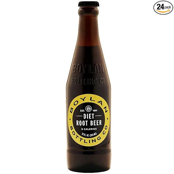 Boylan Diet Soda Root Beer 12 fl oz 24 Count
