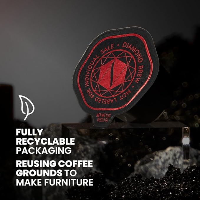 Luxury Dark Roast - 162mg Caffeine Hot or Iced Craft Instant Coffees Cold Brew Coffee Double Shot Espresso 12 Counts 100% Arabica Sugar Free No Additives - Original Diamond Brew (12)