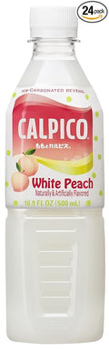 CALPICO White Peach Non-Carbonated Drink Japanese Beverage Contains Peach Juice Concentrate Sweet and Tangy Asian Drink 16.9 FL oz. (Pack of 24)