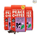 Peace Coffee Black Squirrel Espresso Blend Medium Roast Whole Bean Coffee 12 oz Pack of 3 Organic Fair Trade Smooth Classic Flavor Shade Grown Fresh Roasted