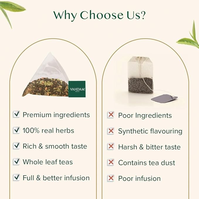 VAHDAM Sweet Cinnamon Tea | 100 Tea Bags | 100% Natural Spices | Cinnamon Masala Chai Tea Recipe | Spiced Chai Tea Bag | Brew as Hot or Iced