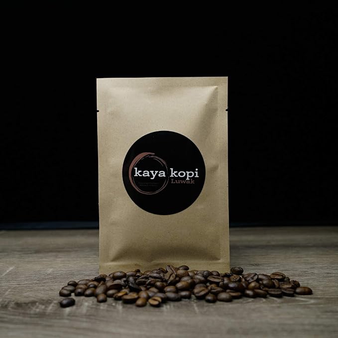 Premium Kaya Kopi Luwak From Indonesia Wild Palm Civets Arabica Coffee Beans 16 Ounce Light Roast Whole Bean