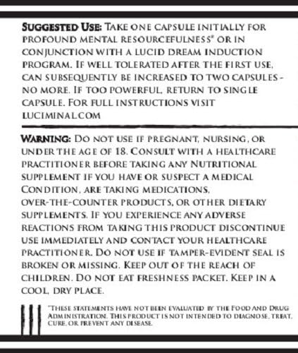 Lucidimine - Galantamine Lucid Dream Induction &amp Super Nootropic Supplement