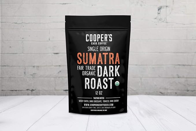 Gourmet Coffee Sampler Gift Box Set - 4 Bags 1Lb Total Organic Dark Roast Sumatra 2Lbs and Ethiopian Bold Light Roast Grade 1 2Lbs Whole Bean Coffee