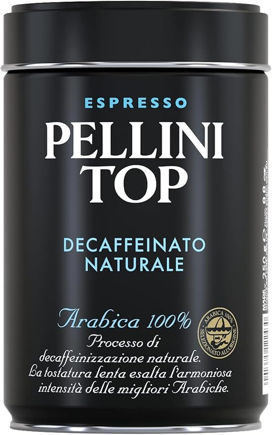 Pellini Top 100% Arabica Decaffeinated Ground Coffee Tin 250 g