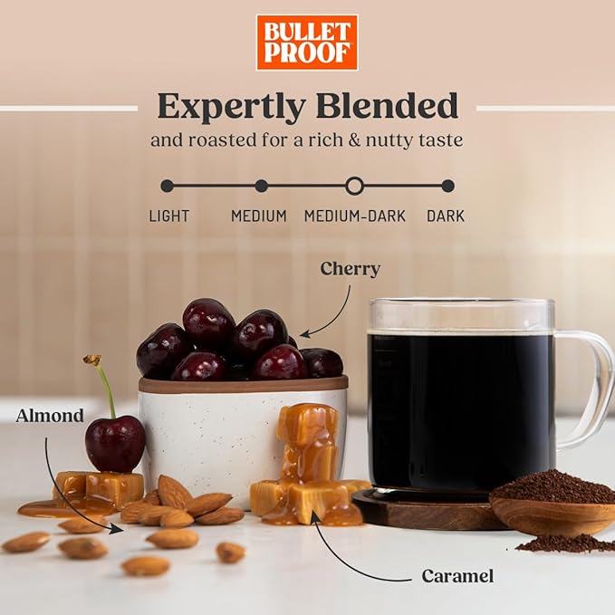 Bulletproof The Mentalist Medium-Dark Roast Whole Bean Coffee 12 Ounces (Pack of 3) Clean Coffee Tested for Toxins