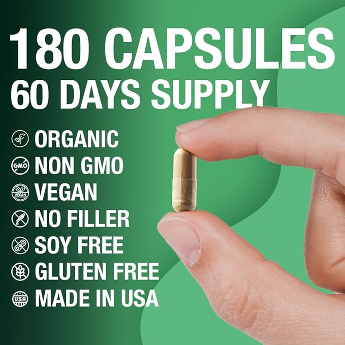 30 in 1 Ultimate Mushroom Supplement - 180 Mushroom Capsules Organic - Lion’s Mane Cordyceps Chaga Reishi Turkey Tail Mitake Shiitake &amp More - Brain &amp Immune Support