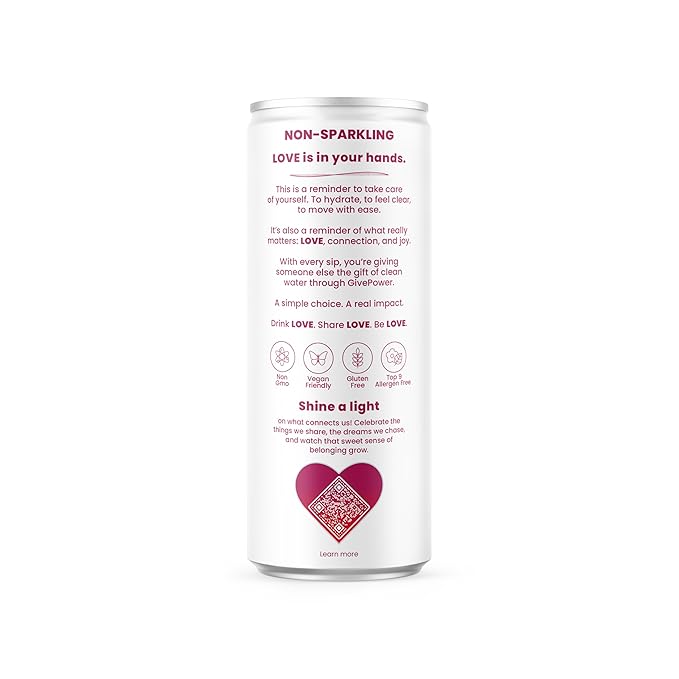 Be LOVE™ Lightly Flavored Still Electrolyte Drink — Non-Carbonated Zero Sugar Zero Calories Zero Caffeine — Clean Daily Hydration (Pack of 12 Wild Cherry)