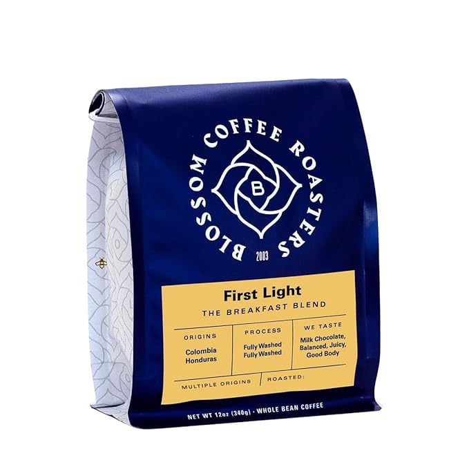 First Light Breakfast Blend - Roasted by Blossom Coffee Roasters - Freshly Ground Coffee - 5 Pound Bag