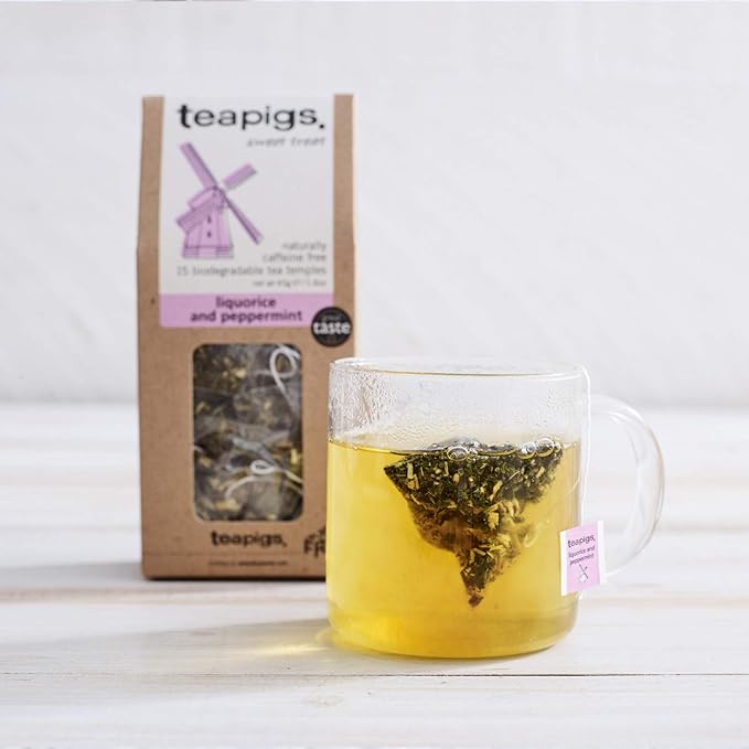 teapigs Liquorice and Peppermint Tea Bags Made With Whole Leaves 50 Count Sweet liquorice mint (5422)