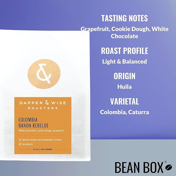 Colombia Banda Rebelde - Roasted by Dapper &amp Wise - Freshly Ground Coffee - 2 Pound Bag