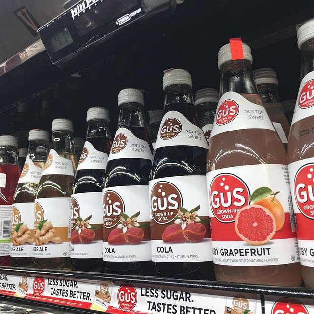 GuS Grown-Up Soda | Lightly Sweetened Sodas with Real Juices | 12 Fl Oz (Pack of 24) (Dry Cola)