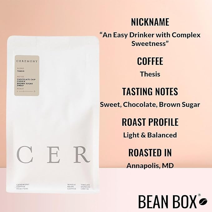 Thesis - Roasted by Ceremony Coffee Roasters - Whole Bean Coffee - 12 Ounce Bag