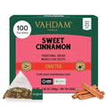 VAHDAM Sweet Cinnamon Tea | 100 Tea Bags | 100% Natural Spices | Cinnamon Masala Chai Tea Recipe | Spiced Chai Tea Bag | Brew as Hot or Iced