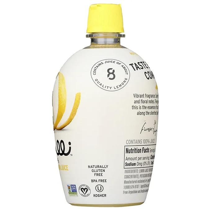Ingrilli 100% Lemon Juice from Concentrate 7 Fl Oz Bottle (Pack of 6)