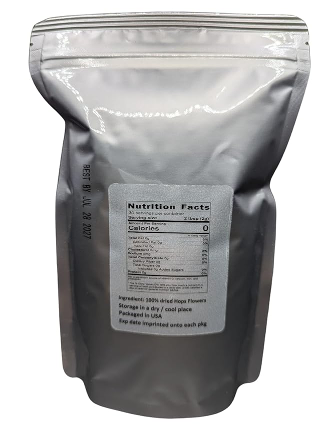 Hops Flowers - Dried Humulus lupulus Loose Tea from 100% Nature (8 oz)