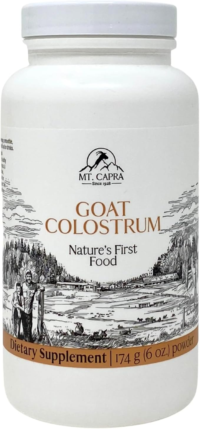 Mt. Capra Goat Colostrum | for Healthy Immune System Gut and Athletic Performance | Grass-Fed High in Immunoglobulins | 60 Servings - 174 Grams