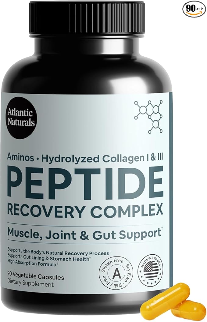 Peptide Recovery Complex – Advanced 157 Recovery Blend | Collagen Peptide Amino Support Formula for Muscle Joint &amp Tissue Health | Post-Workout Recovery &amp Flexibility Support | 90 Capsules