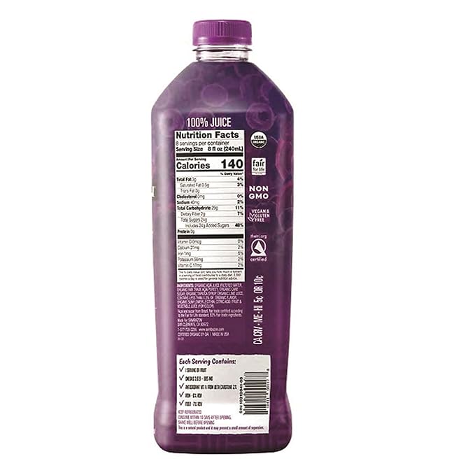 Sambzon Organic Acai Juice 64 fl. oz. (2 Pack)