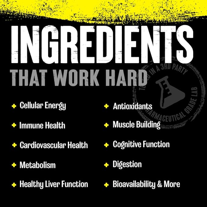 Animal Pak - Convenient All-in-One Vitamin &amp Supplement Powder - Zinc Vitamins C B D Amino Acids Immune Support Digestive Enzymes and More - Daily Multivitamin for Women &amp Men - 60 Scoo