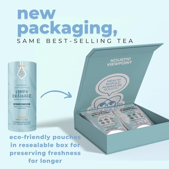 CoLymph Functionalitea: Lymph Drainage Tea Holistic Herbal Tea to Support Lymphatic Drainage Reduce Water Retention Inflammation and Face &amp Body Puffiness Caffeine-Free Blend of Hibiscus