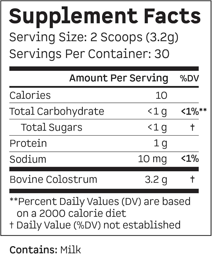Kion Colostrum | Grass-Fed Bovine | Gut Health and Immune Support | 30 Servings