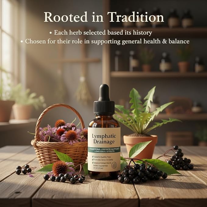 Lymphatic Drainage Drops1200mg Herbal BlendNatural Herbal BlendsSupport Overall VitalityVegan &amp Non-GMO2 fl oz