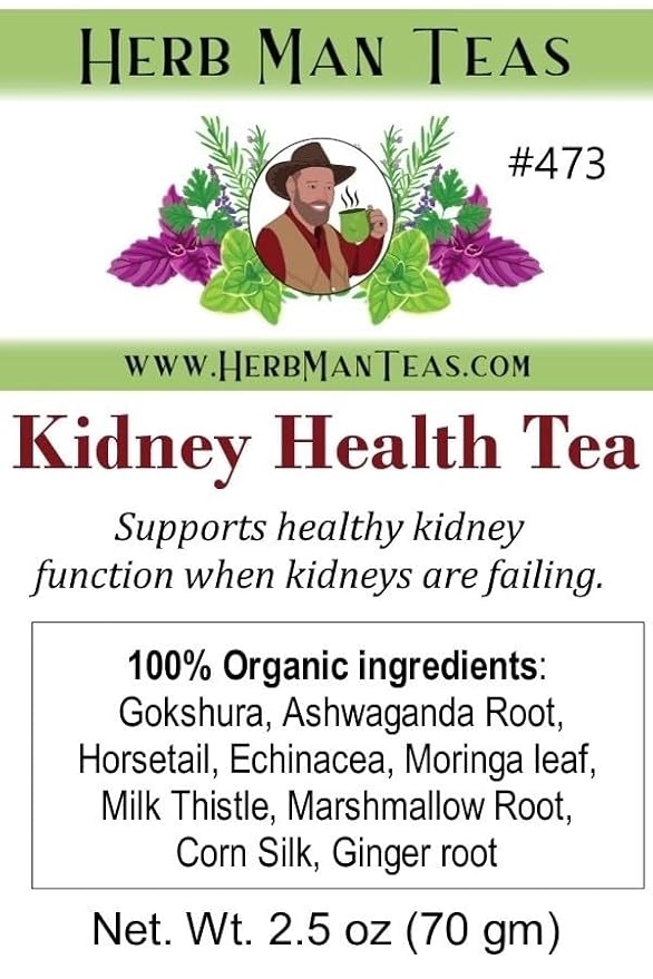 KIDNEY HEALTH TEA to improve your kidney function formulated by master herbalist Khabir - 100% organic non-GMO no addatives