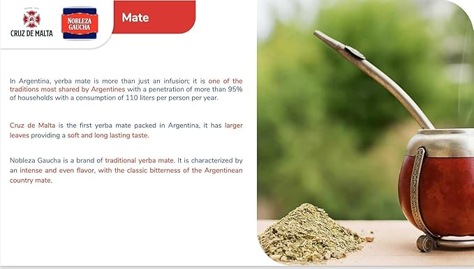 Yerba Mate Cruz de Malta Suave y Duradera 2.2 Lbs each bag 3-pack