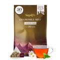 Chamomile Mint Herbal Tea Bags Relaxing Bedtime Blend with Lemongrass Peppermint Pyramid Tea Bags Fennel &amp Peppermint Caffeine Free Teabags Hot or Ice Tea 50 Biodegradable Tea Bag