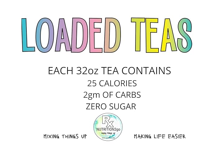 RxNutrition 2go Loaded Energy Tea (5 pack bulk Belle Air)
