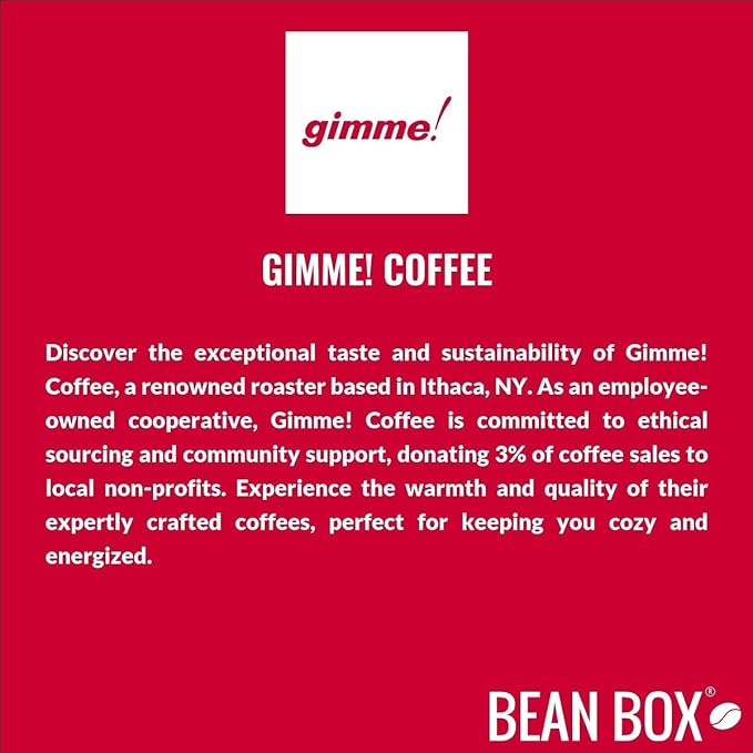 Bean Box Coffee Sampler - Roasted by Gimme! 4-Pack Whole Bean Coffee Gourmet Coffee
