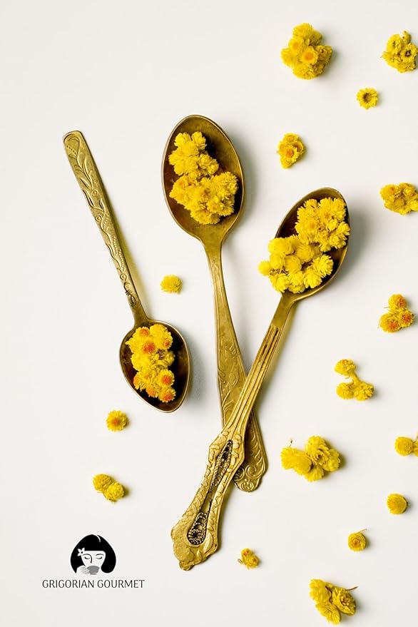 Helichrysum Immortelle Dried Flowers (4 OZ = 113 grams) Sandy Immortelle Herb Tea Wild Harvest from Armenia