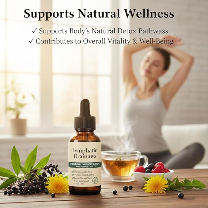 Lymphatic Drainage Drops1200mg Herbal BlendNatural Herbal BlendsSupport Overall VitalityVegan &amp Non-GMO2 fl oz