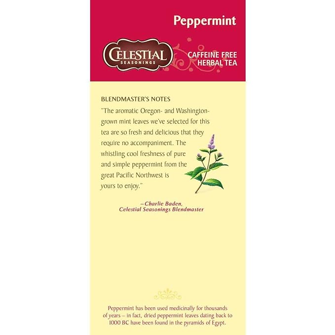 Celestial Seasonings Herbal Tea Peppermint 25 Count (Pack of 6)