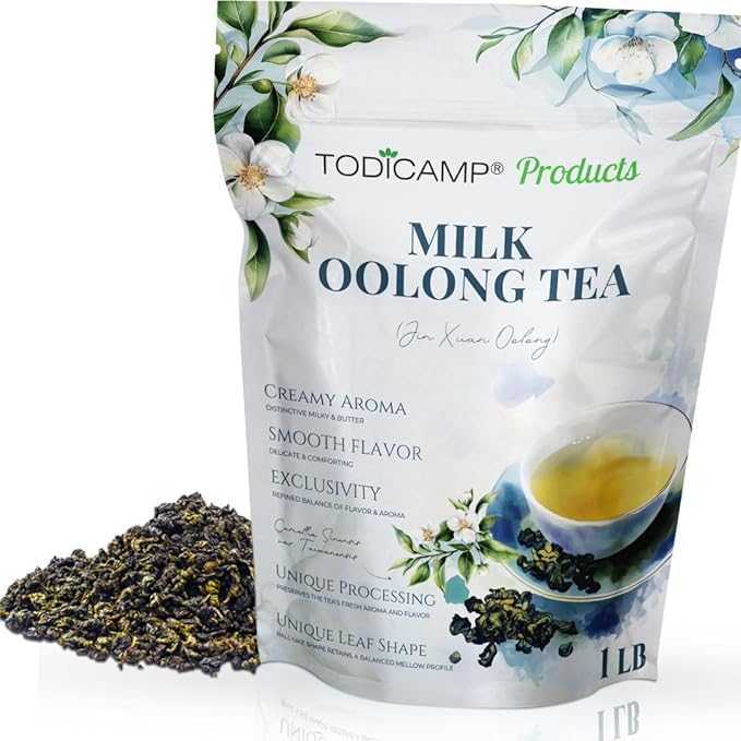 Milk Oolong Tea Loose Leaf – Premium Chinese Oolong Tea 1 lb | Double Milky Aroma &amp Smooth Taste | Bulk Loose Leaf Tea Tin | Afternoon &amp Asian Tea