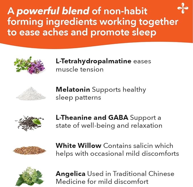 LifeSeasons Relieve-R PM - Eases Nighttime Aches &amp Discomfort - Relaxes Muscles - Calms The Nervous System - Supports Natural Sleep Cycles &amp Non Habit Forming - 46 Capsules