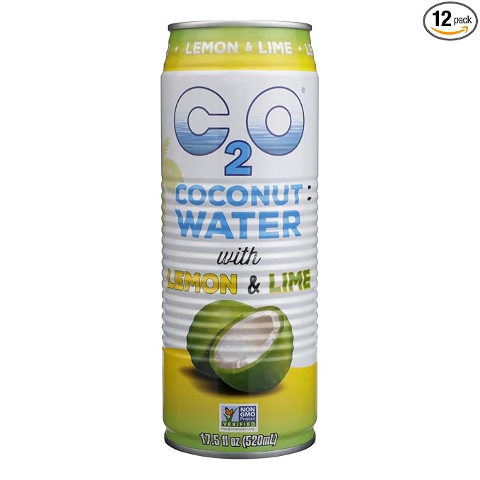 C2O Lemon and Lime Coconut Water 17.5 Ounce -- 12 per case.