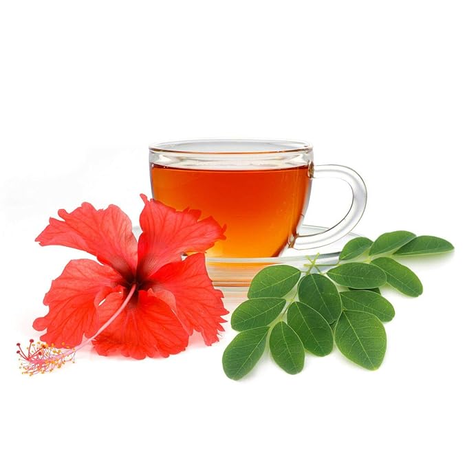 Zokiva Nutritionals - Moringa Hibiscus Tea 100 Bags With Premium Organic Moringa – Nutritious Tasty and Naturally Caffeine-Free – In Resealable Zip Pouch