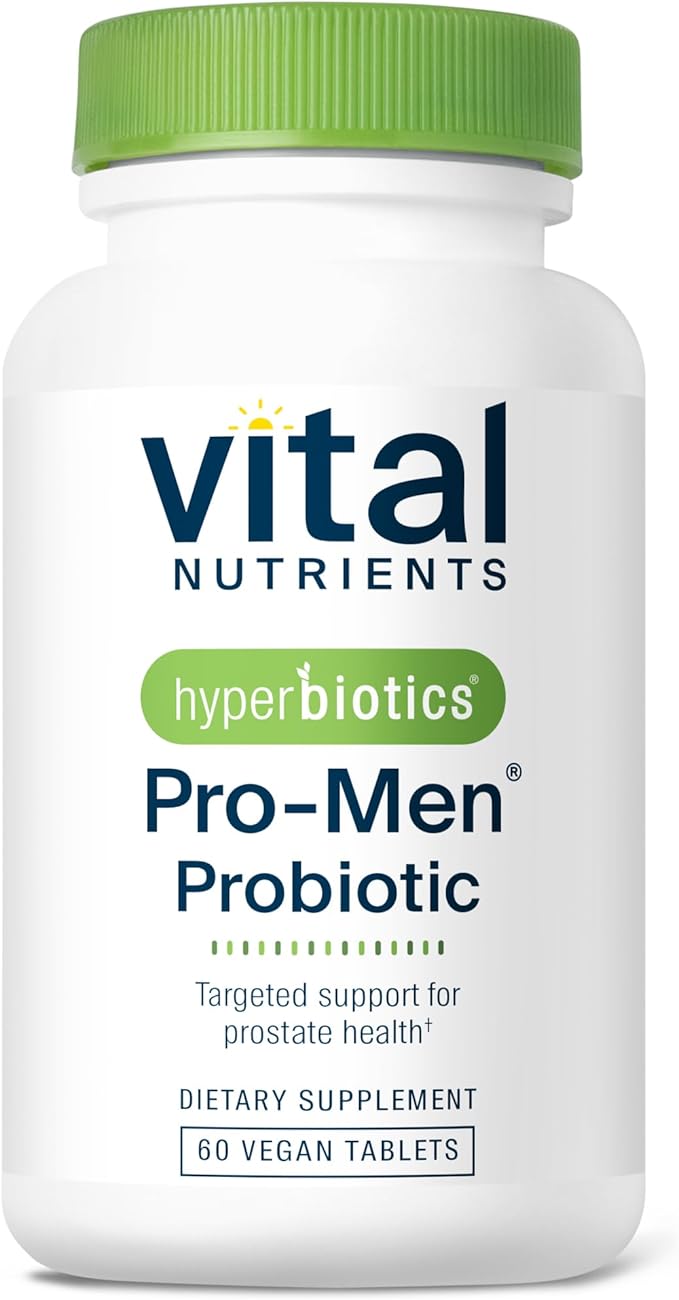 Hyperbiotics Vital Nutrients Pro Men Probiotics | Vegan Advanced Probiotics for Men | Clinically Studied for Prostate Health Digestive Balance and Gut Health* | Gluten Dairy Soy Free | 60 Tablets
