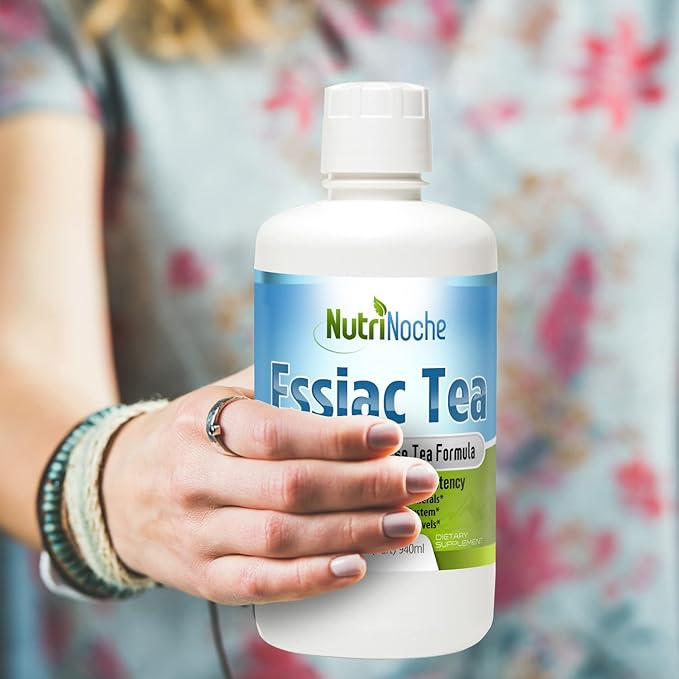NutriNoche All Natural Genuine Essiac Tea - Pure Essiac Liquid Herbal Supplement - Organic and WildCrafted Herbs - 32 oz Bottle - Ojibwa Tea - Pre-Brewed Ready to Drink