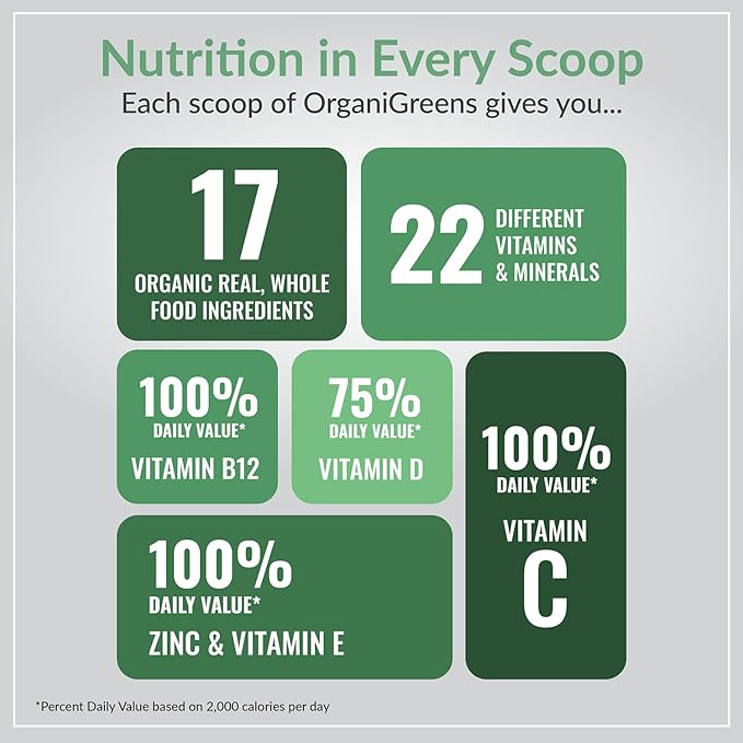 Organixx Clean Sourced Collagens (20 Servings) &amp OrganiGreens (30 Servings) Bundle Daily Super Greens &amp Protein w/Vitamin C &amp Zinc Supports Digestion Skin Hair Nails &amp Joint Healt