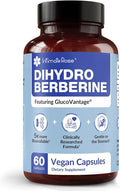 Dihydroberberine Supplement - DHB Super Berberine Supplement 200mg (Patented GlucoVantage) - 5X Enhanced Bioavailability 60 Capsules