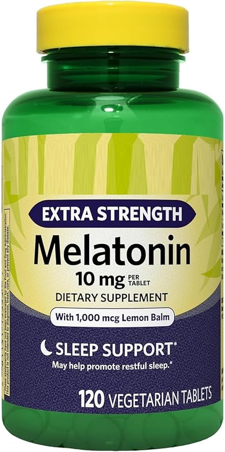 SEDLAV Extra Strength Melatonin Tablets Dietary Supplement 10 mg 120 Count + Sticker Designed for Structured Rest Support with Consistent Nightly Intake
