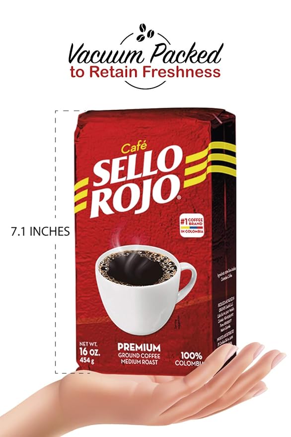 Sello Rojo Tradicional Medium Roast Ground Coffee Bag 16 oz Pack of 10